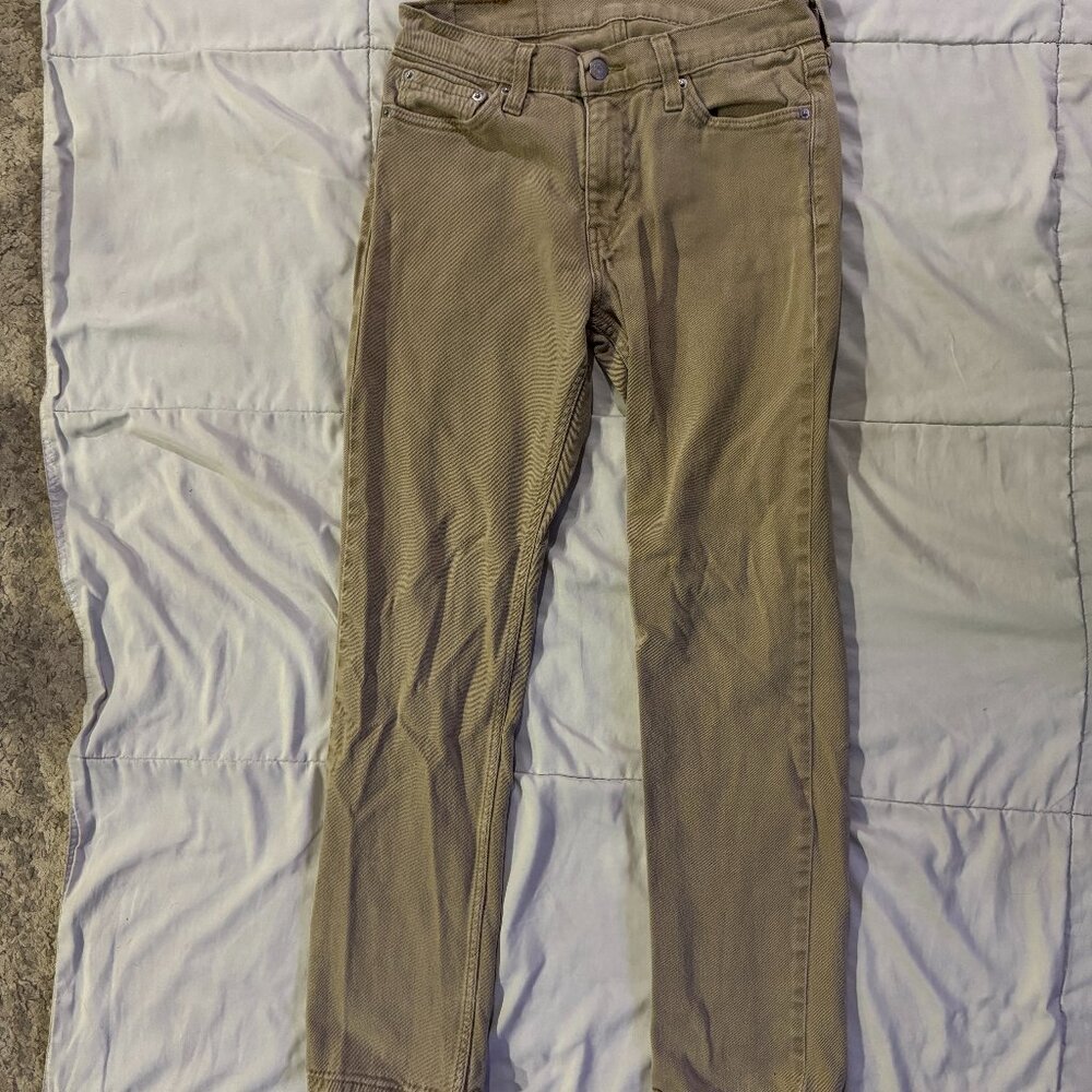 Levis 511 Desert Taupe Brown Slim Fit Pants Mens Sz 29 X 30